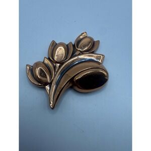 Renoir Copper Tulip Brooch Mid Century Modern Floral Vintage Pin